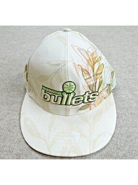 Washington Bullets Hat White Fitted 7 3/8 Embroidered Floral Hardwood Classics